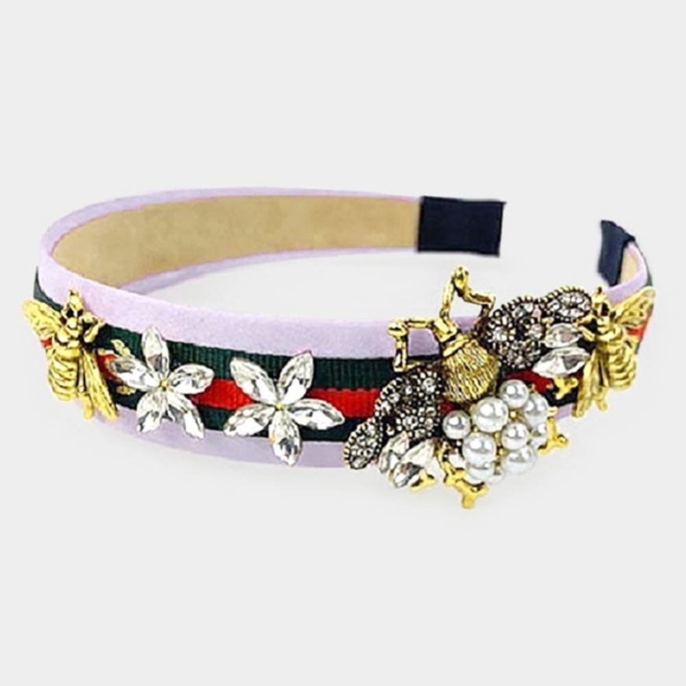 Embellished luxury bee headband